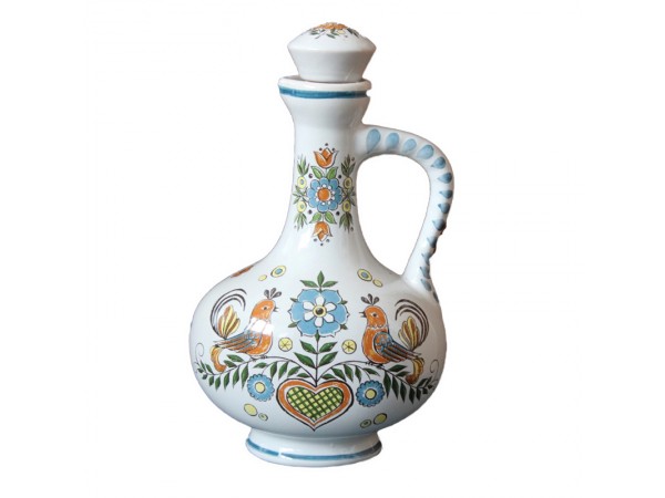                                                                                Carafa si capac de ceramica si pluta, de colectie Ulmer Keramik